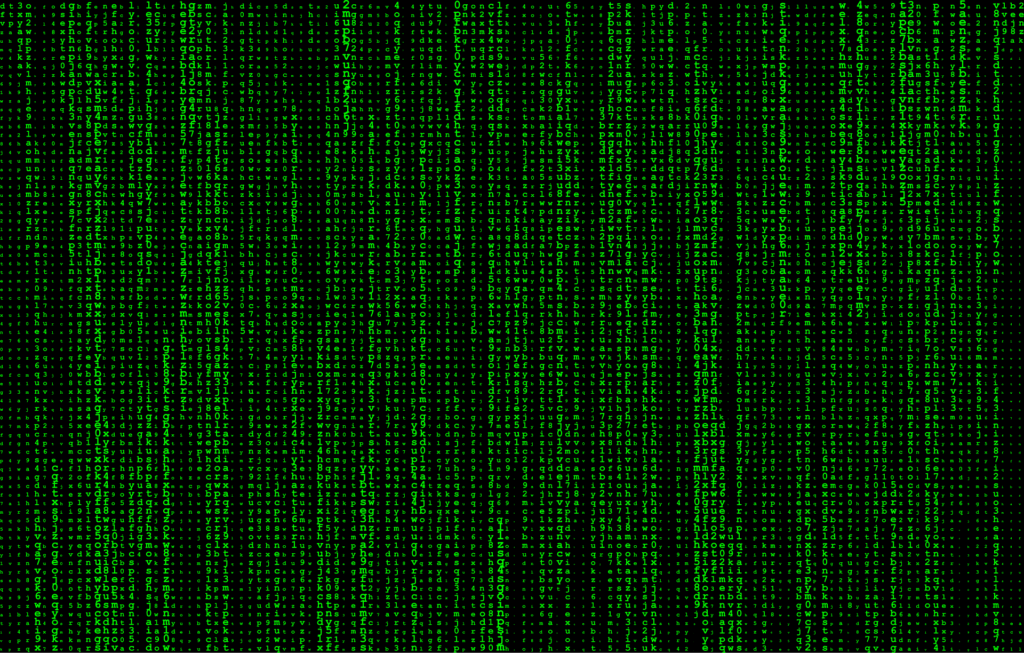 Imagen estilo Matrix con código digital verde representando el ataque a la web de las Infinity GSeries 2026.